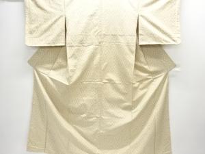 未使用品　花菱模様織出し手織り紬着物